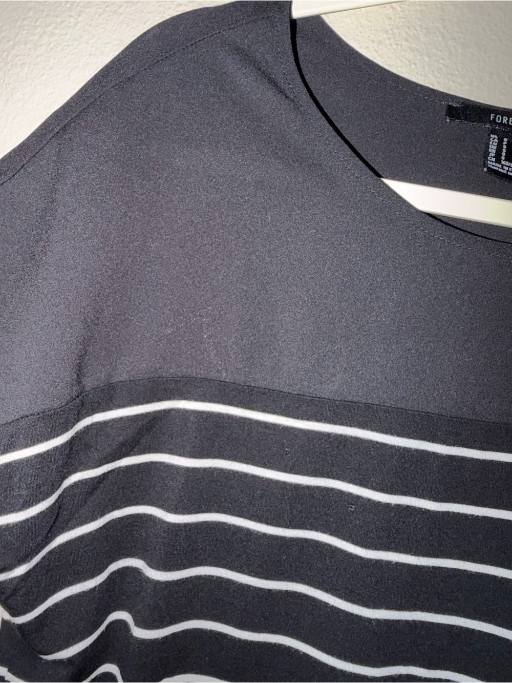 Forever 21 Black and White Striped Short Sleeve Tee - Picture 2 of 4